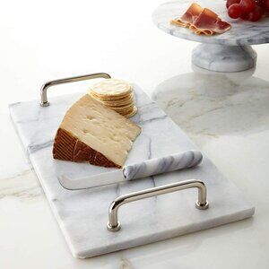 Godinger La Cucina Marble Cheese Board w/ Knife Charcuterie Serving Tray